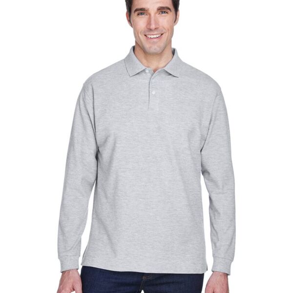 Men's Pima Piqué Long Sleeve Polo Thumbnail