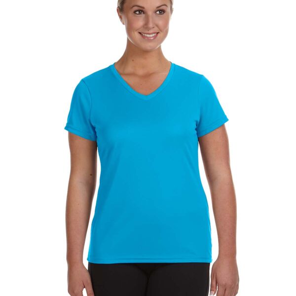Ladies' Moisture-Wicking V-Neck T-Shirt Thumbnail